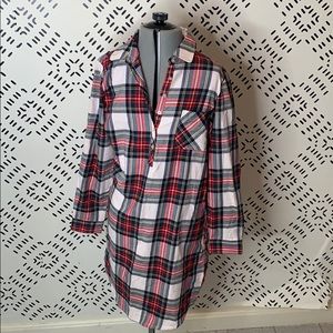 Lauren James plaid flannel shirt dress